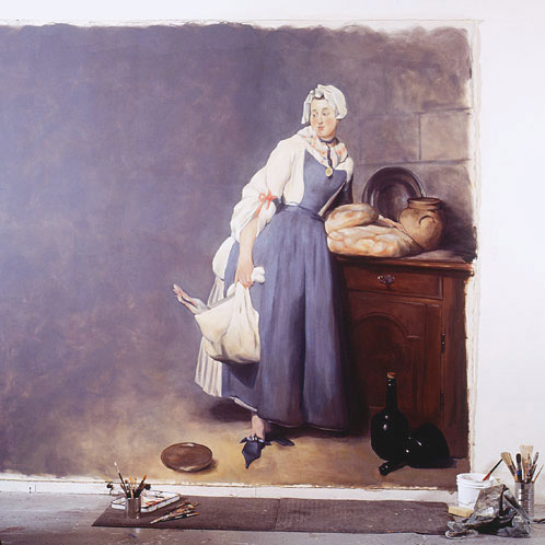 chardin mural in oils